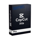 CapCut Pro software packaging with 'Support 2026' text on a white background